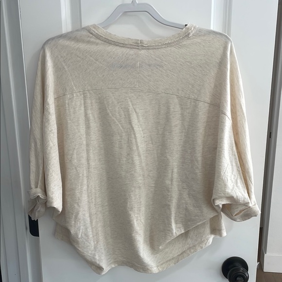 Aerie Cream Dolman Sleeve 3/4 Shirt - Picture 3 of 3